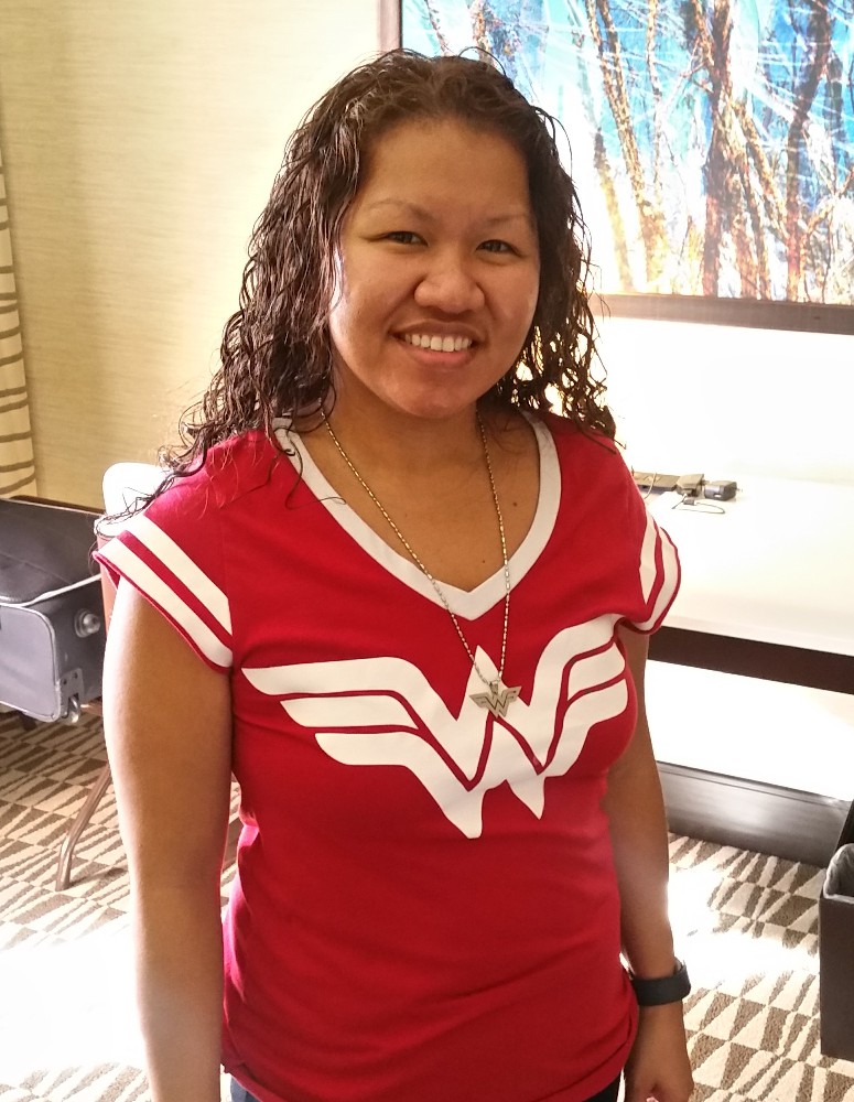 picture of sehana with wonder woman shirt